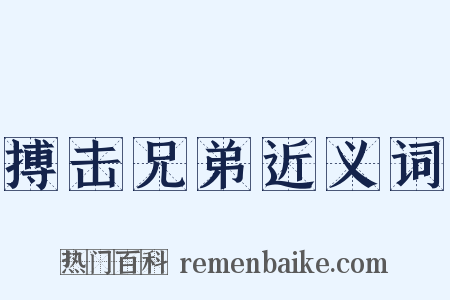 搏击兄弟近义词是什么意思的图片